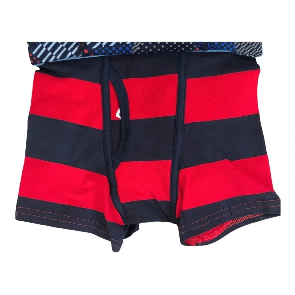 3pack Red & blue mix boys cotton elastic waistband Boxer Briefs size small (6-7)